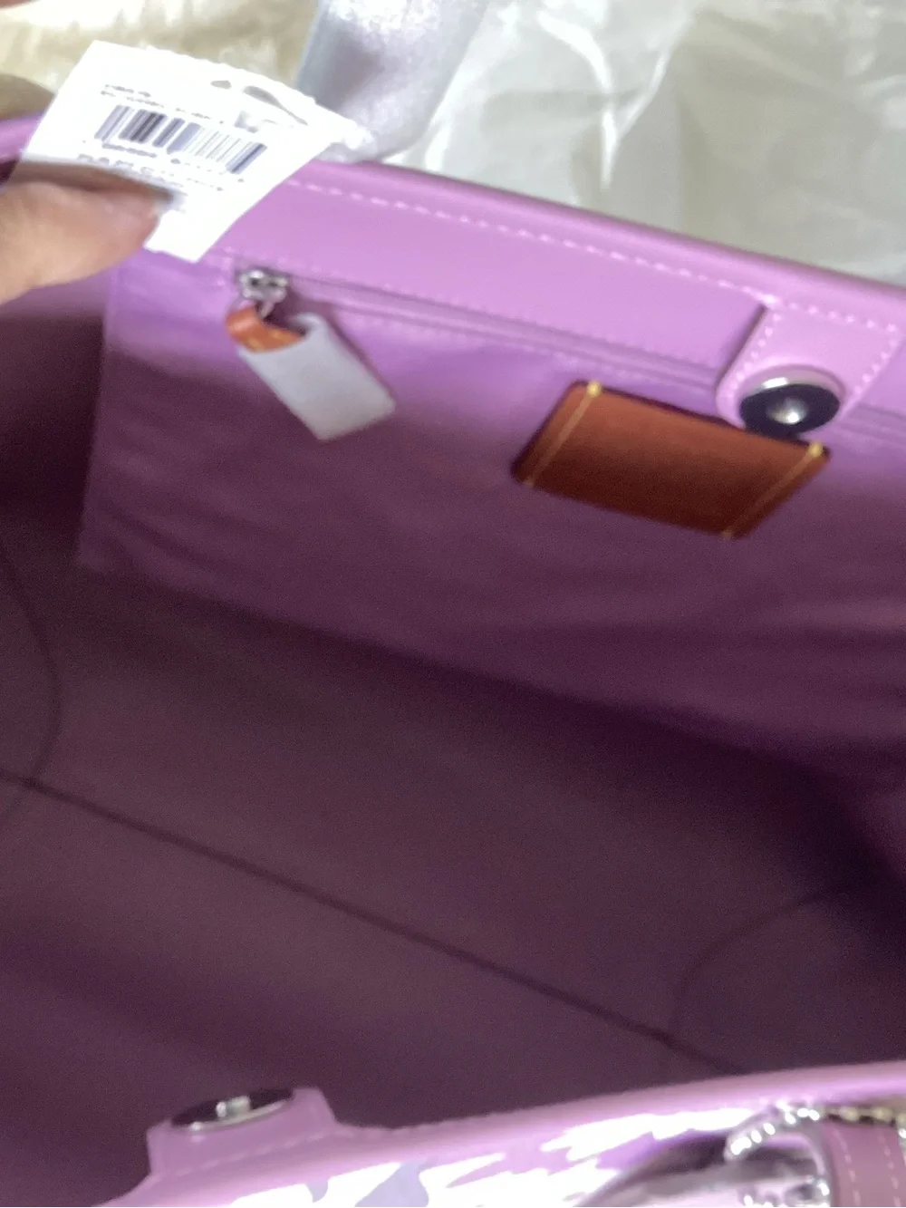 Coach Floral City Tote in Lavender, Cream and Light Blue